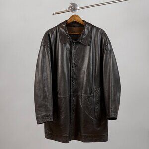90's Genuine Leather Coat/ Japanese Domestic Market
